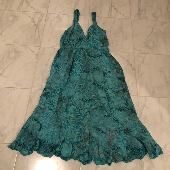 Temptation teal/green tank dress. EUC - Picture 1 of 8
